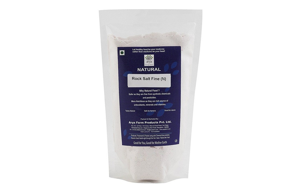 Arya Organic Rock Salt Fine (N)   Pack  500 grams